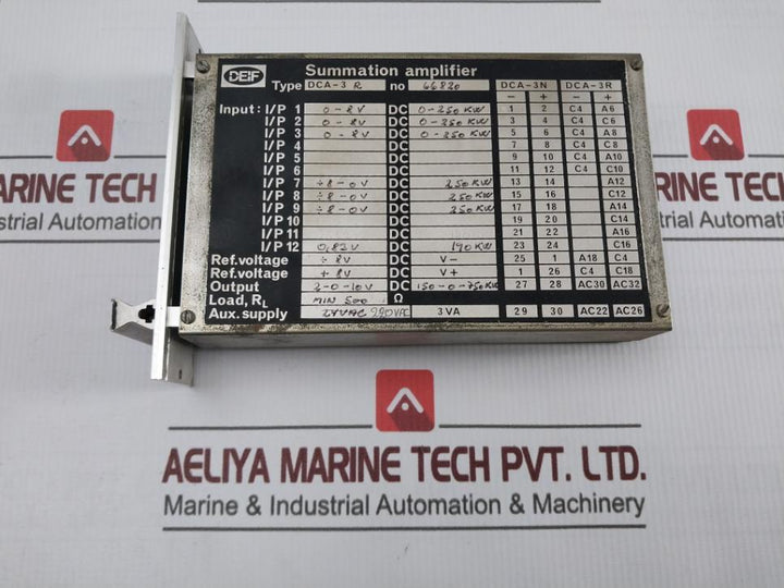 Deif Dca-3 R Summation Dc Amplifier 0-8V Dc 0-250 Kw 220Vac 3Va