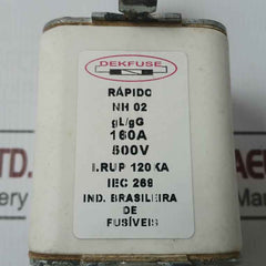 Dekfuse Nh 02 Hrc Fuse Gl/Gg 160A 500V 120Ka