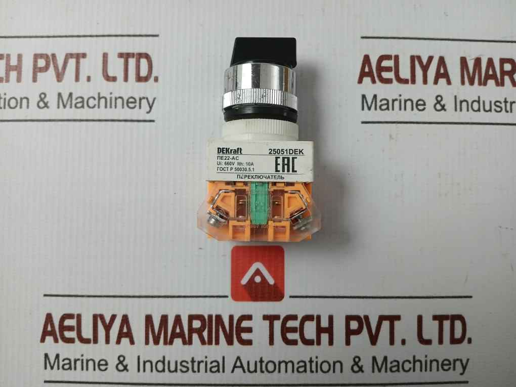 Dekraft Selector Switch Ui-600V Ith-10A Part No: 25051Dek