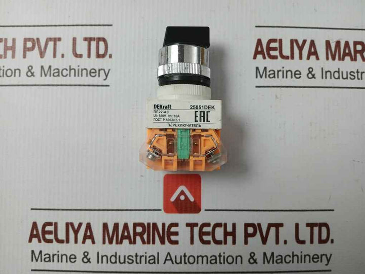 Dekraft Selector Switch Ui-600V Ith-10A Part No: 25051Dek