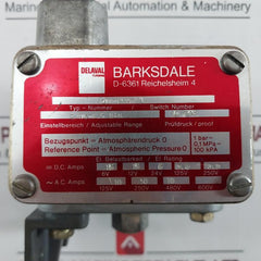 Delaval Turbine D1T-b80-lv Pressure Switch 0.04-5.5 Bar 0.1 Mpa 100 Kpa