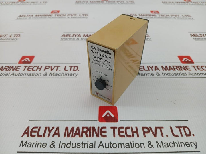 Delay-on-operate Timer Relay 30-600 Sec Electromatic Sa 205 220