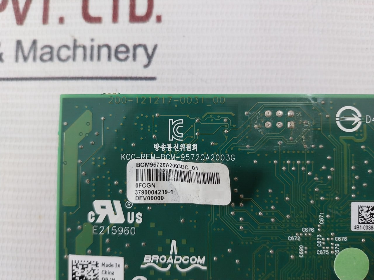 Dell 00Fcgn Full Height Dual Port Nic Card 94V