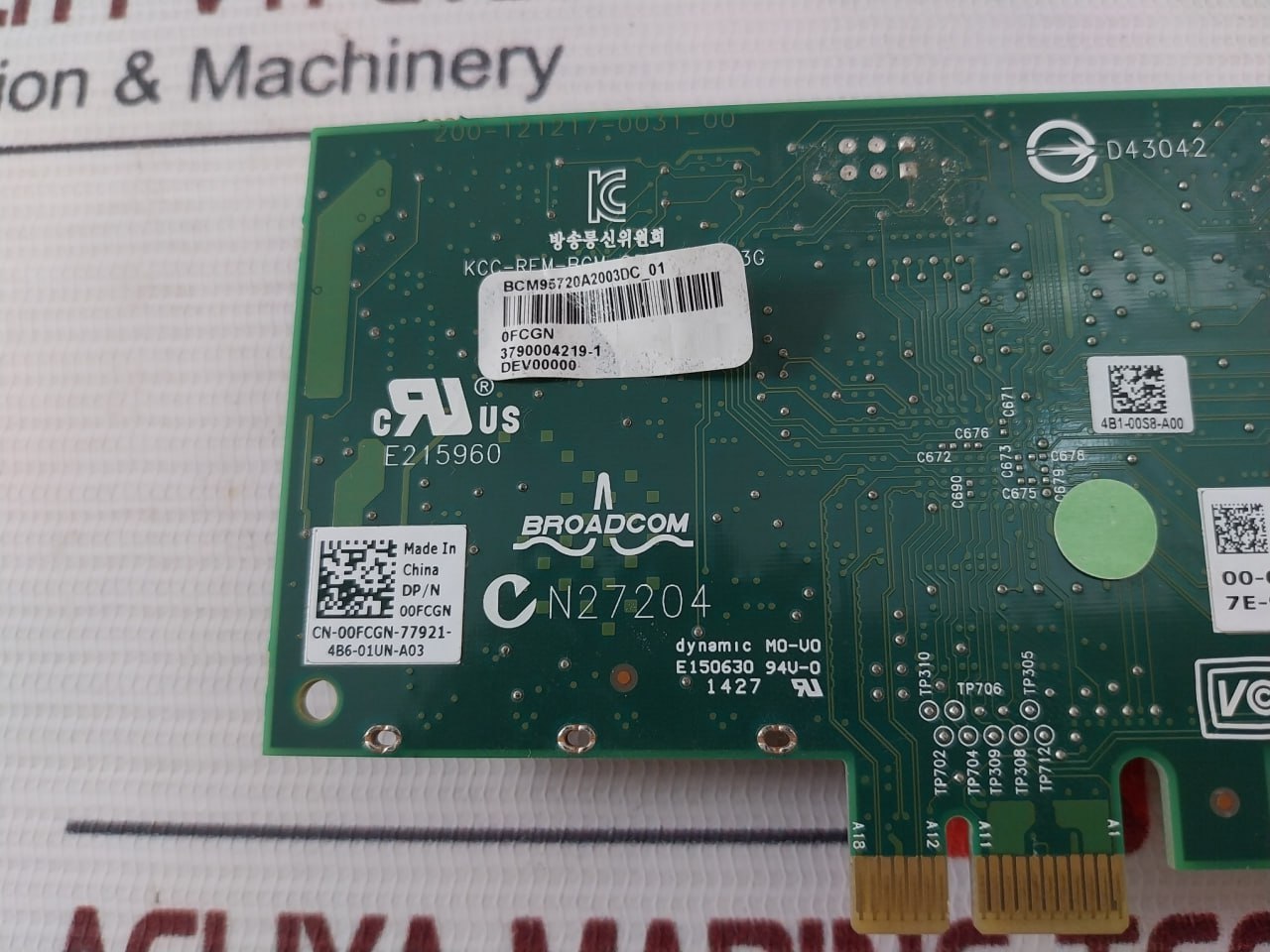 Dell 00Fcgn Full Height Dual Port Nic Card 94V