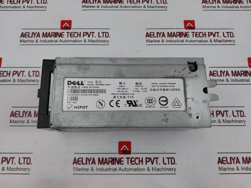 Dell 7000880-0000 Power Supply 12V 55A 675W Cn-0P2591 100-240V 50/60Hz