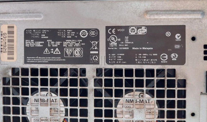 Dell E03S Poweredge T610 Tower Server Raid A570P-01 570W 146Gb Sas 15K Rpm