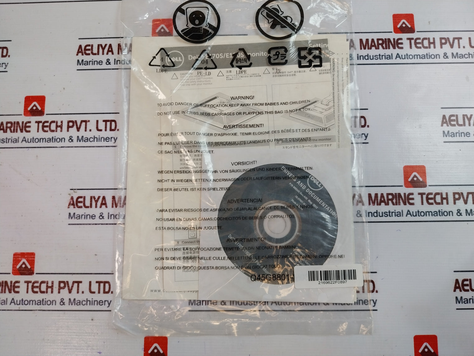 Dell E170Sc Lcd Monitor Kit Pc-mon-dell-17-tft 100-240V~ 50/60Hz 1.6A Rev: A03