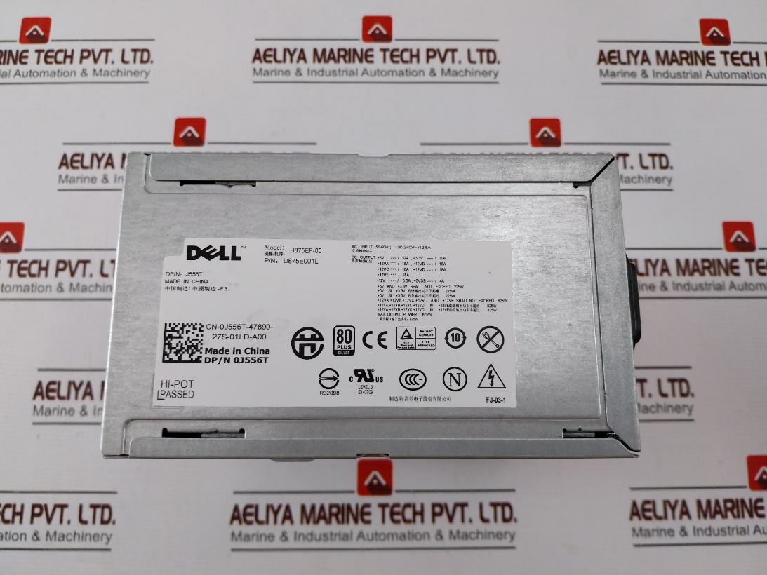 Dell H875Ef-00 Power Supply 875W Ac 100-240V +5V +12V +3.3V Dc Output