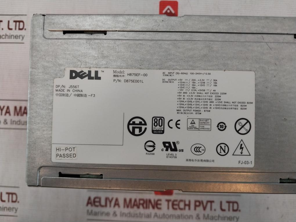 Dell H875Ef-00 Power Supply Module D875E001L, D875E001L-dl01-a0 J556T E143709