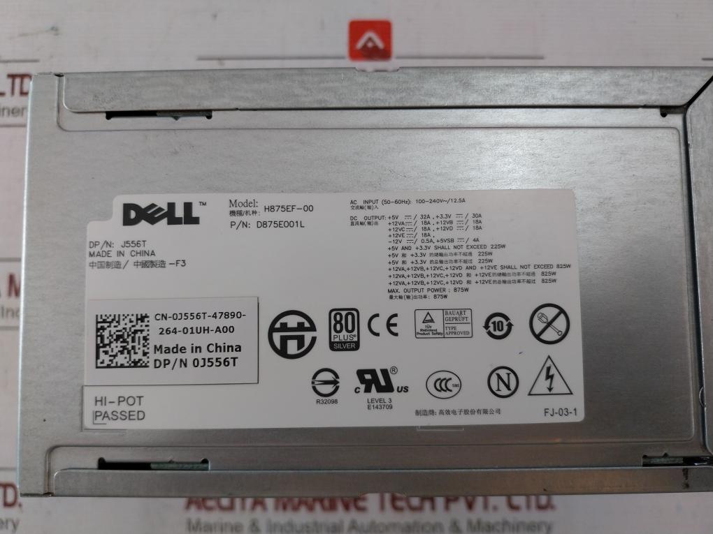 Dell H875Ef-00 Smps Switching Mode Power Supply D875E001L 100-240V-/12.5A E14370