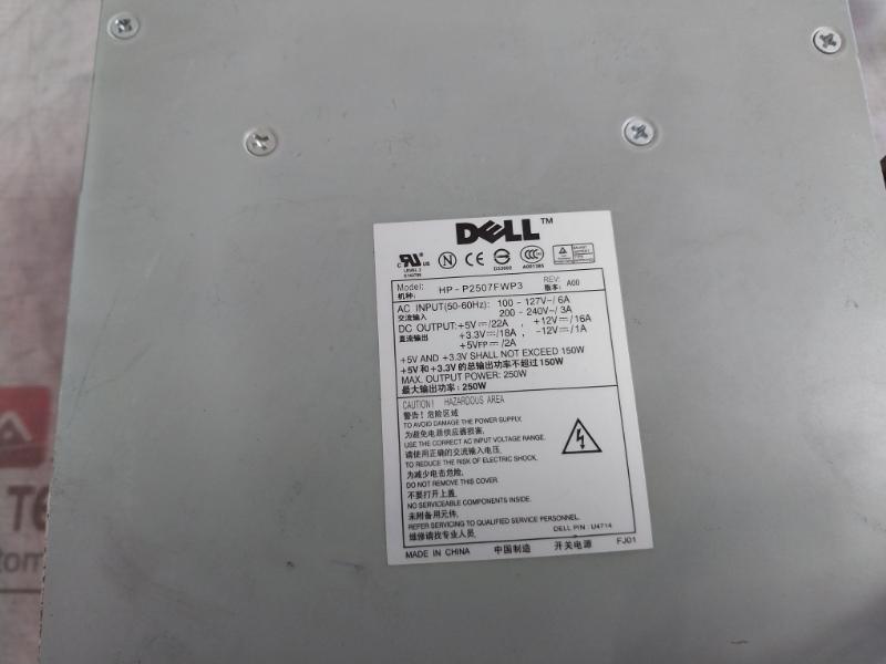 Dell Hp-p2507Fwp3 Switching Power Supply Rev A00 Dlp2507Fwp3 250W M4481114372
