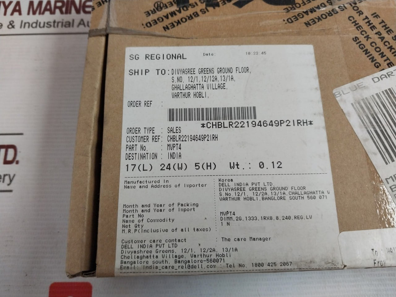 Dell Mvpt4 Server Memory Dimm Hmt325R7Efr8A-h9 T3 Af M4006007 2Gbram