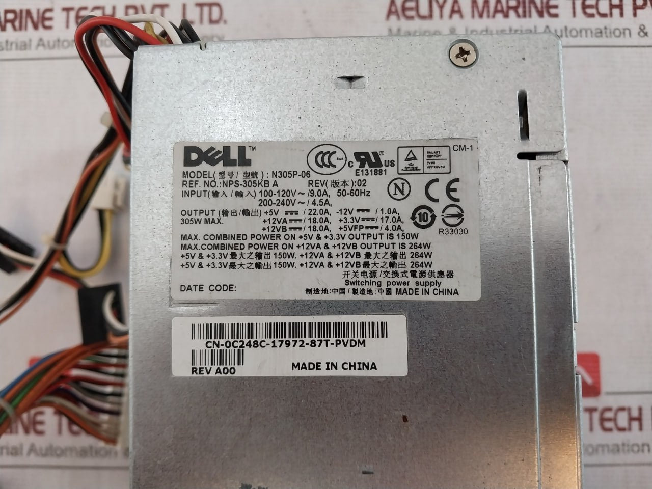 Dell N305P-06 Switching Power Supply Rev 02 305W Nps-305Kb A 150W, 264W