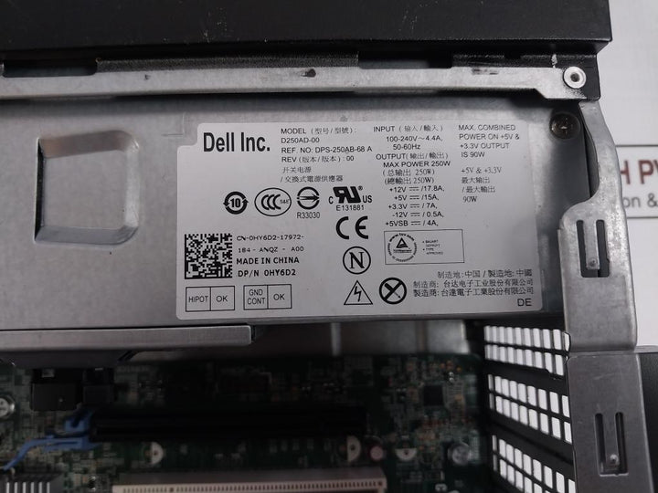 Dell Optiplex 790 Desktop Cpu D05D001 100-240V 4.4A 50/60Hz