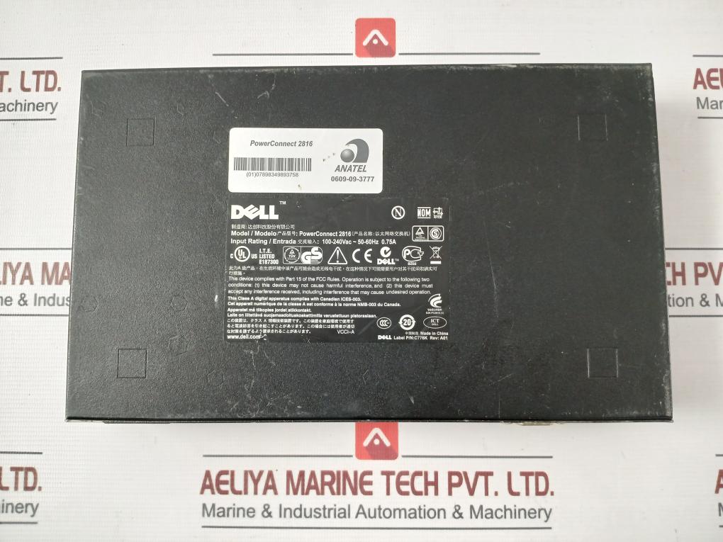 Dell Powerconnect 2816 Ethernet Network Switch 100-240Vac 50-60Hz 0.75A