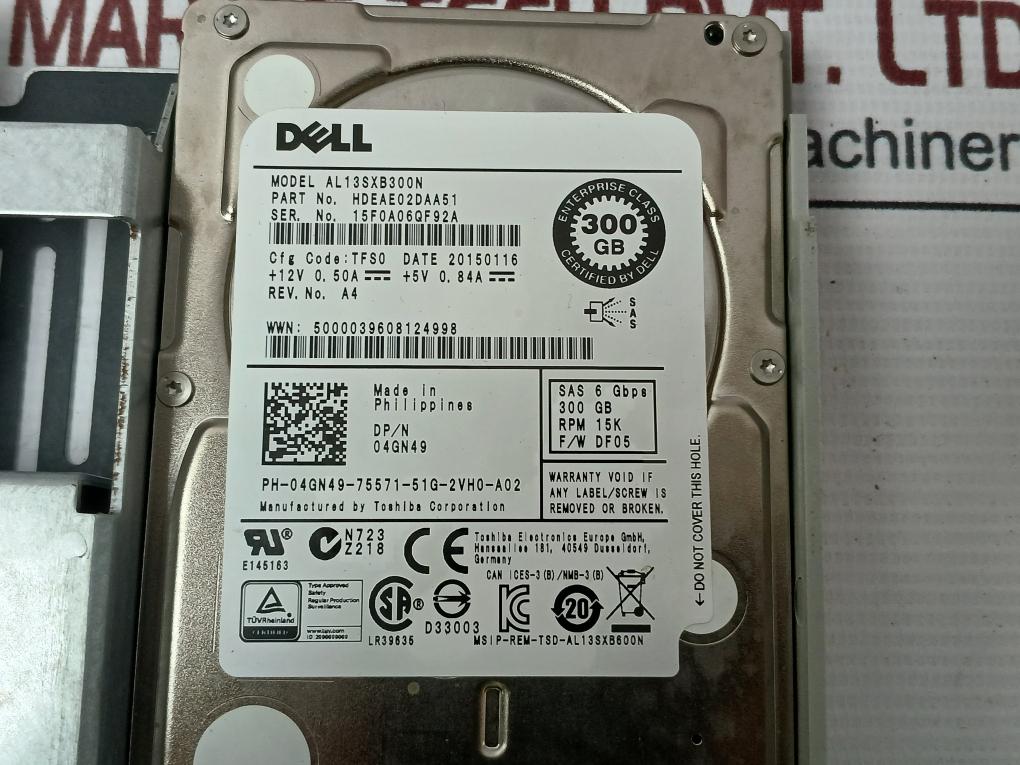 Dell Poweredge R530 Rack Server Al13Sxb300N Hdeae02Daa5A