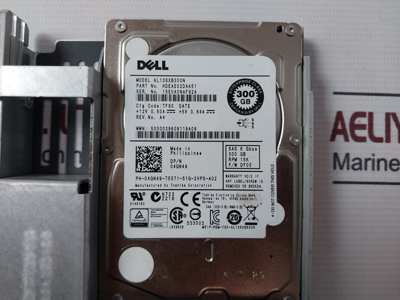 Dell Poweredge R530 Rack Server E29S Al13Sxb300N Hdeae02Daa51 300Gb Rpm 15K