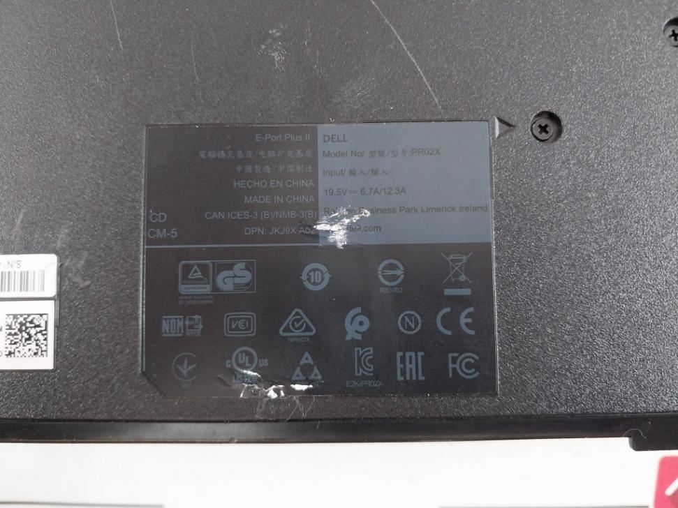 Dell Pr02X E-port Plus Ii Docking Station And Port Replicator 19.5V---6.7A/12.3A Input