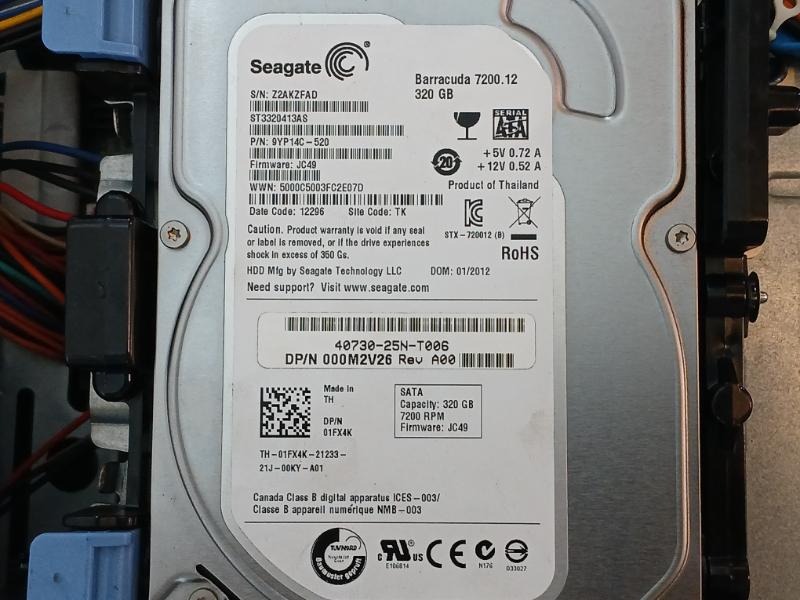 Dell Precision T5500 Workstation 51154290-500 Dcta 320Gb 100-240V 12.0A 50/60Hz