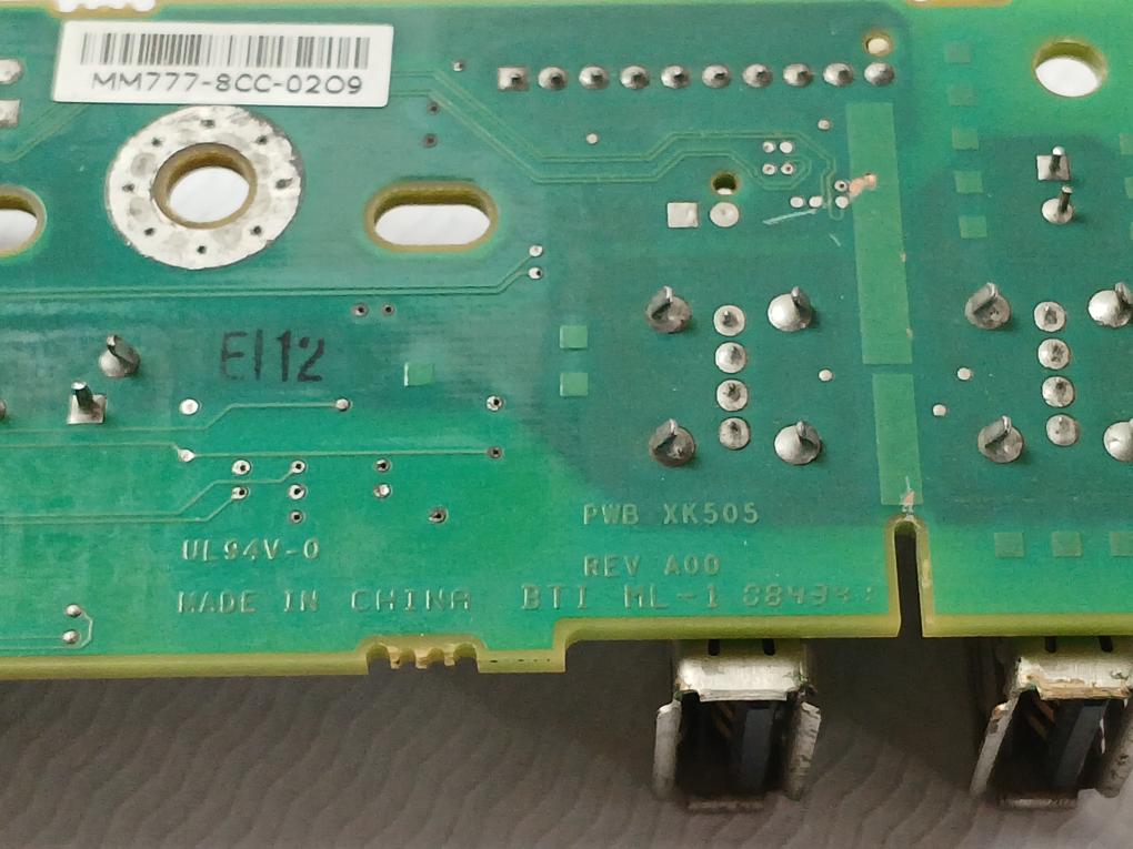 Dell Pwb Xk505 Pcb Control Panel Rev: A00 Bti Ml-1 Ul 94V-0