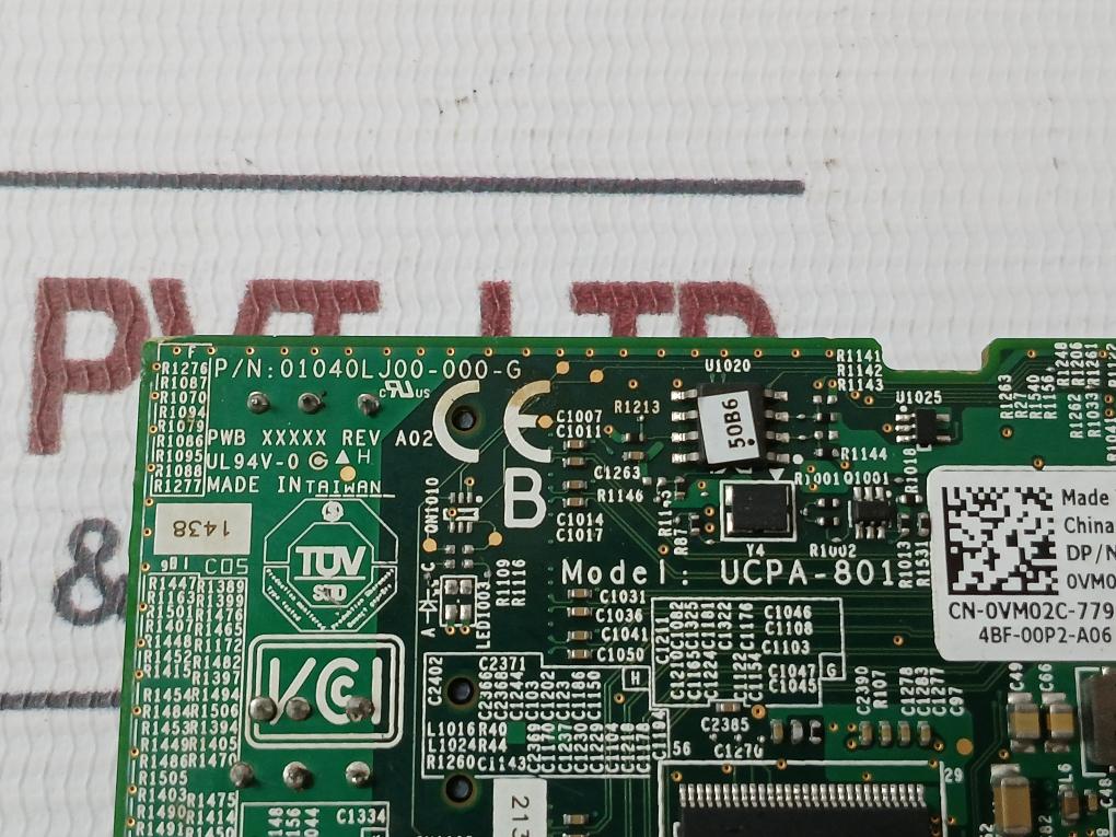 Dell Ucpa-801 Poweredge Raid Controller Card 0Vm02C Ul94V-0 Rev.A02