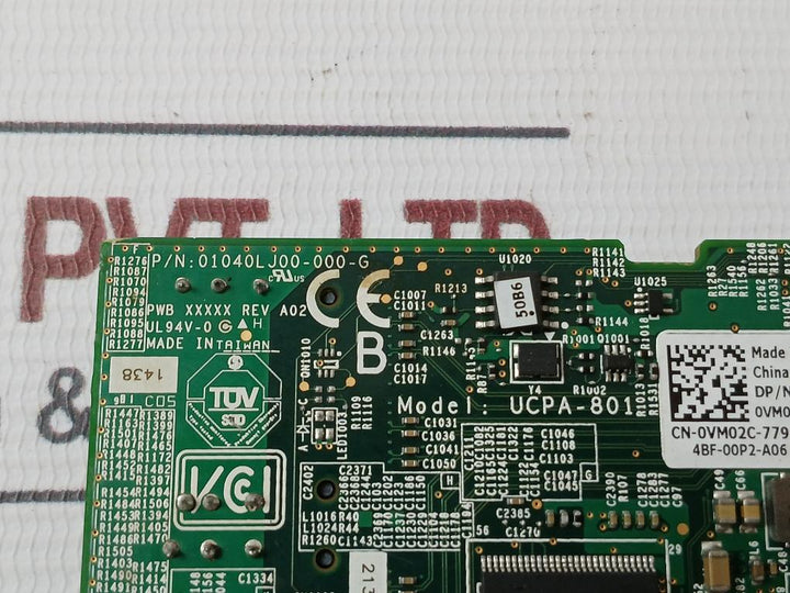 Dell Ucpa-801 Poweredge Raid Controller Card 0Vm02C Ul94V-0 Rev.A02