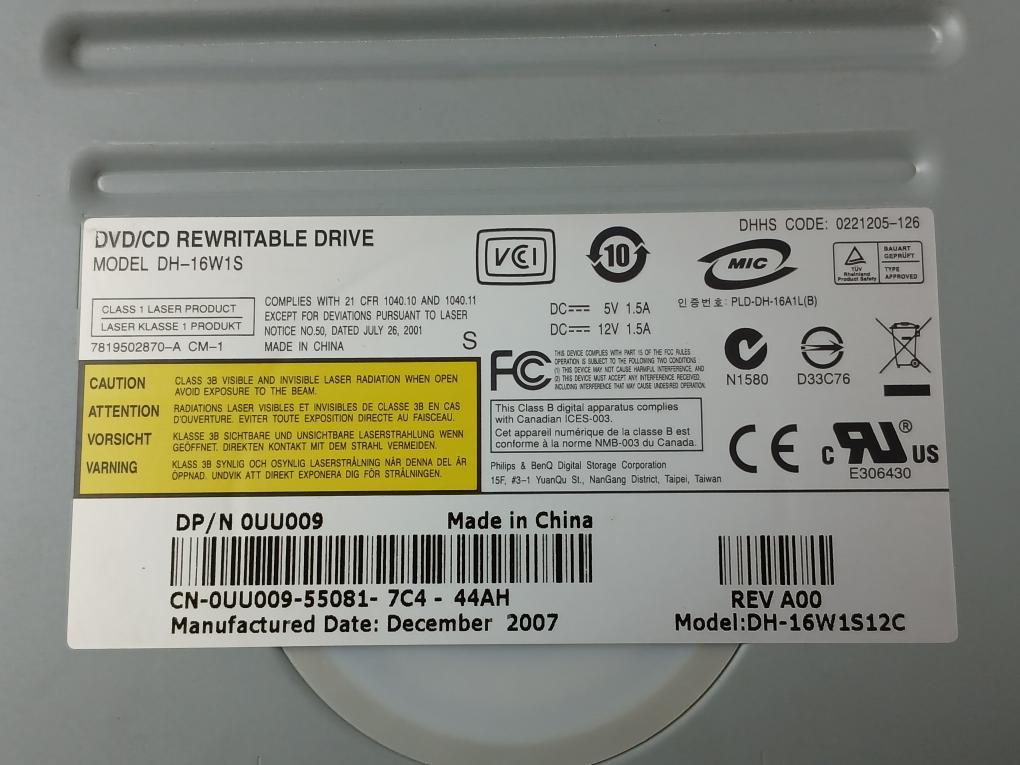 Dell Dh-16W1S12C Rewritable Drive