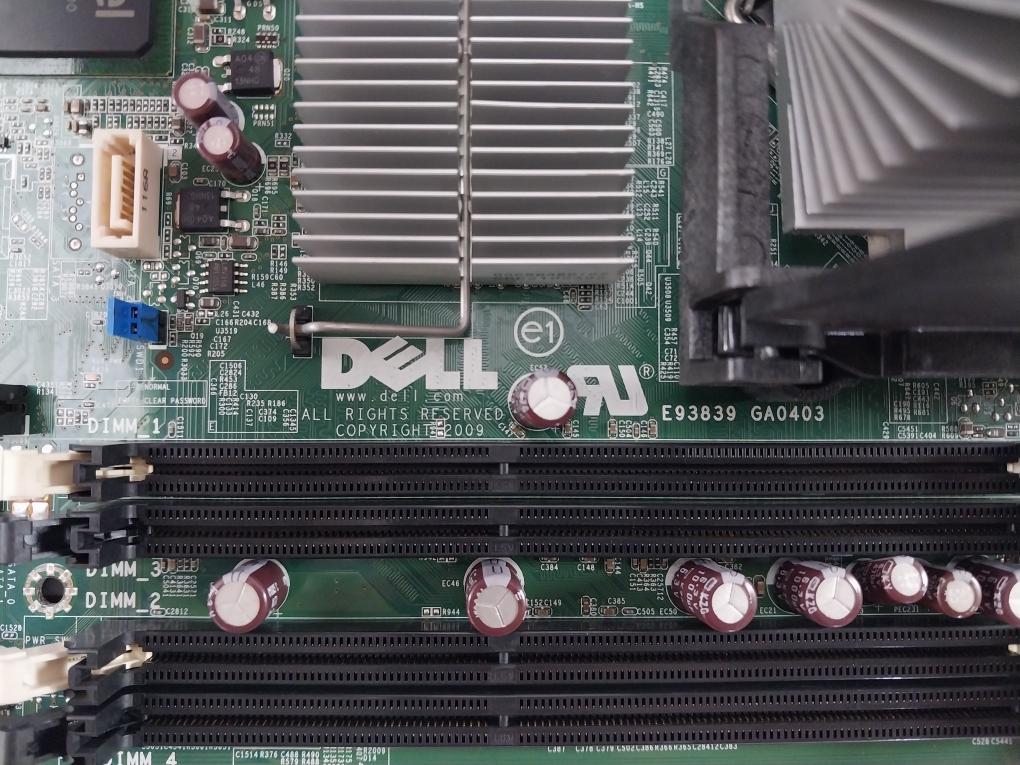 Dell E93839 Motherboard W/ Cpu Heatsink E198991 01012Wna0-017-g Bti Ml-2