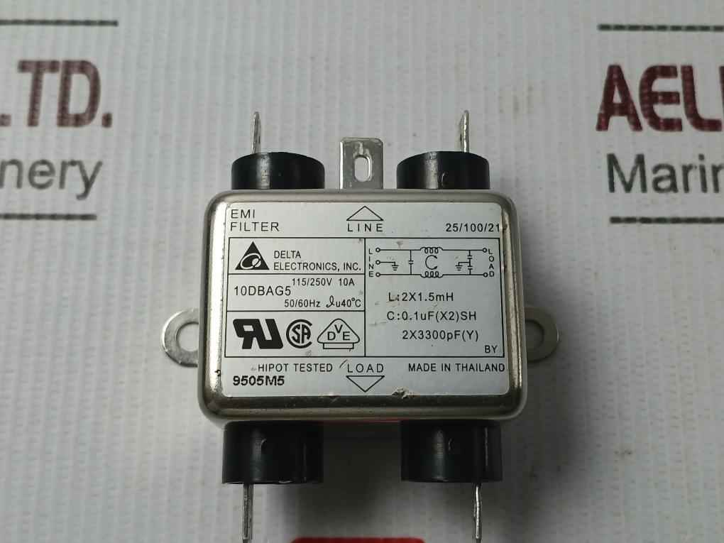 Delta 10dbag5 Emi Filter 115/250v 10a