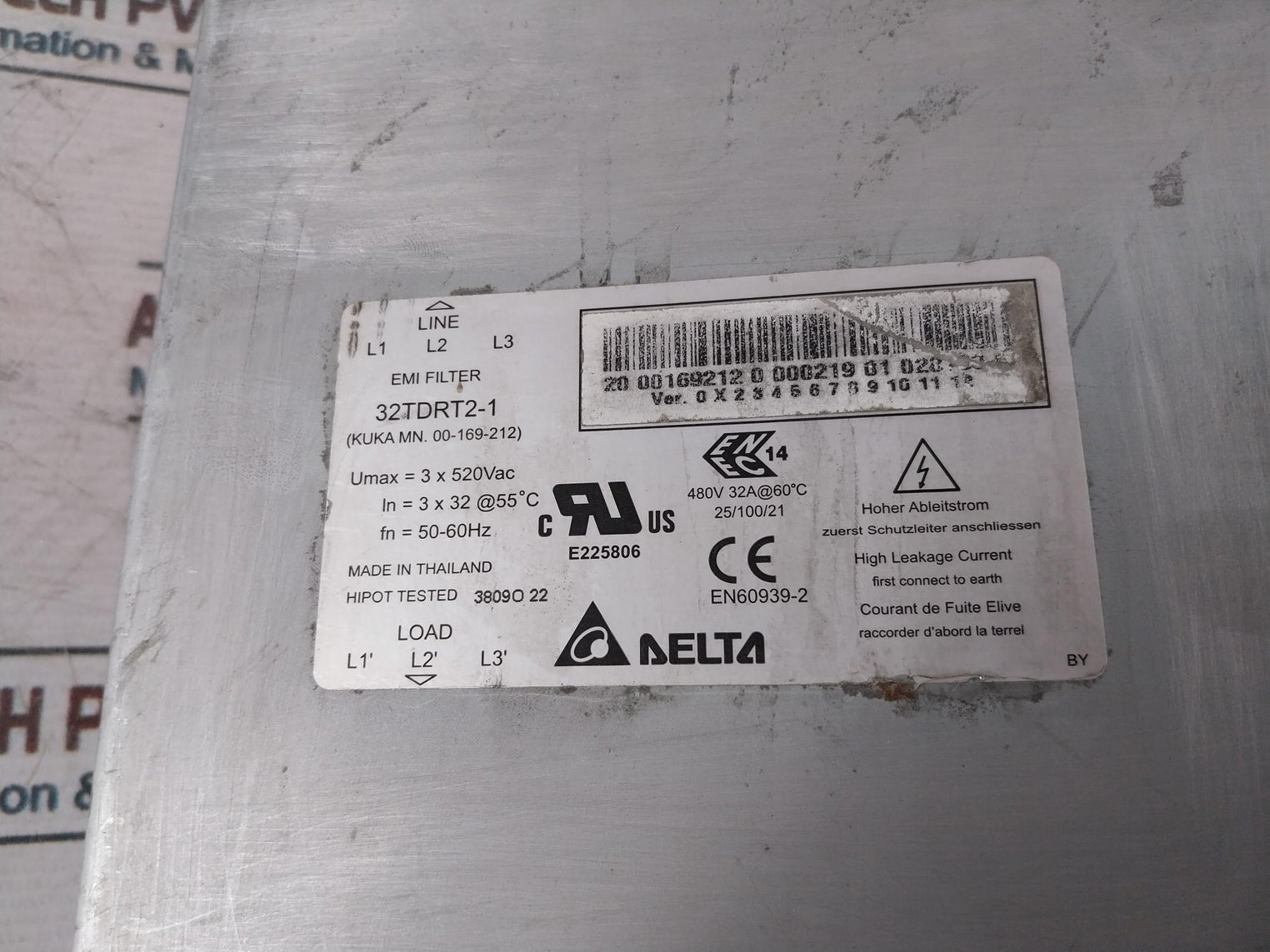 Delta 32Tdrt2-1 Emi Filter 50-60Hz