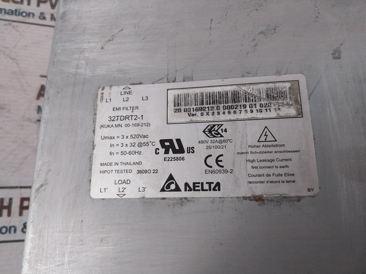 Delta 32Tdrt2-1 Emi Filter 50-60Hz