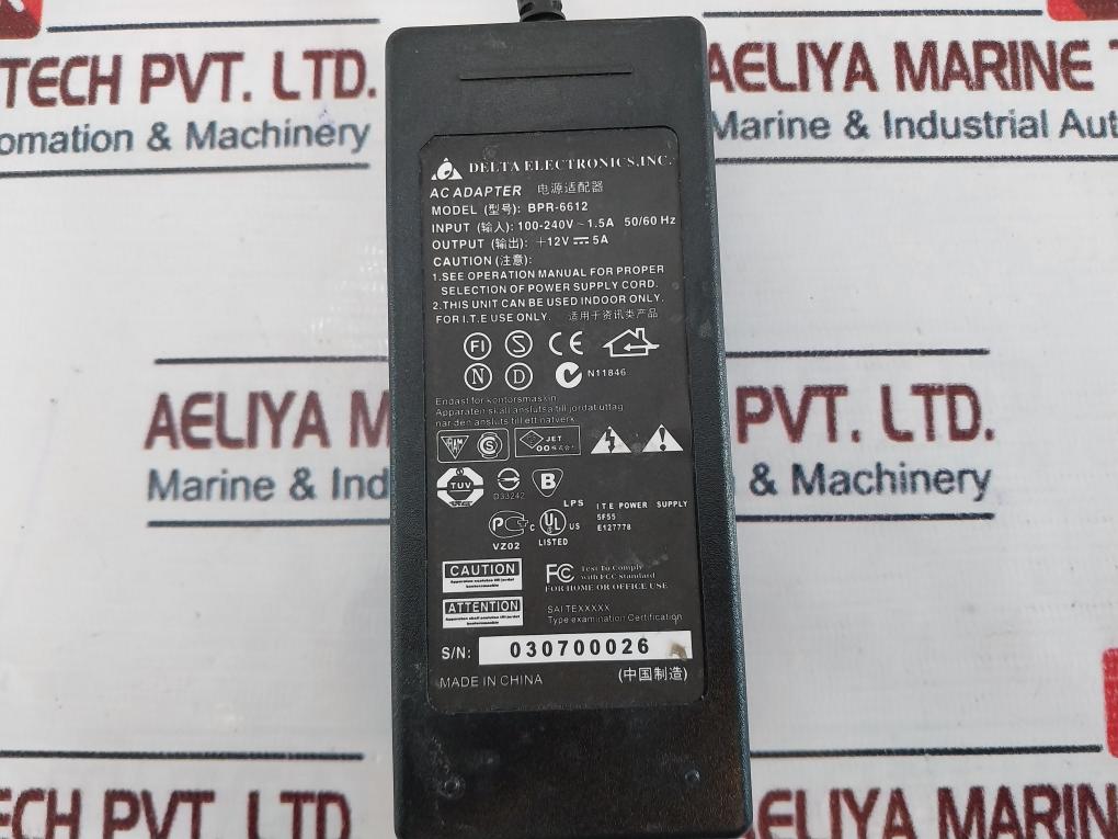 Delta Bpr-6612 I-sheng Ac Adapter 50/60Hz