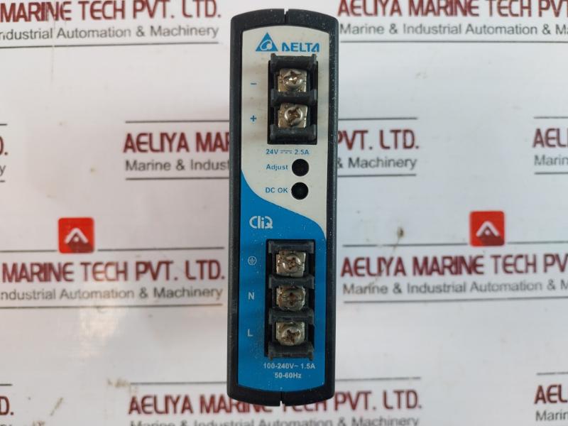 Delta D0116888 Cliq Din Rail Power Supply Drp024V060W1Az 24V- 2.5A Rev.05