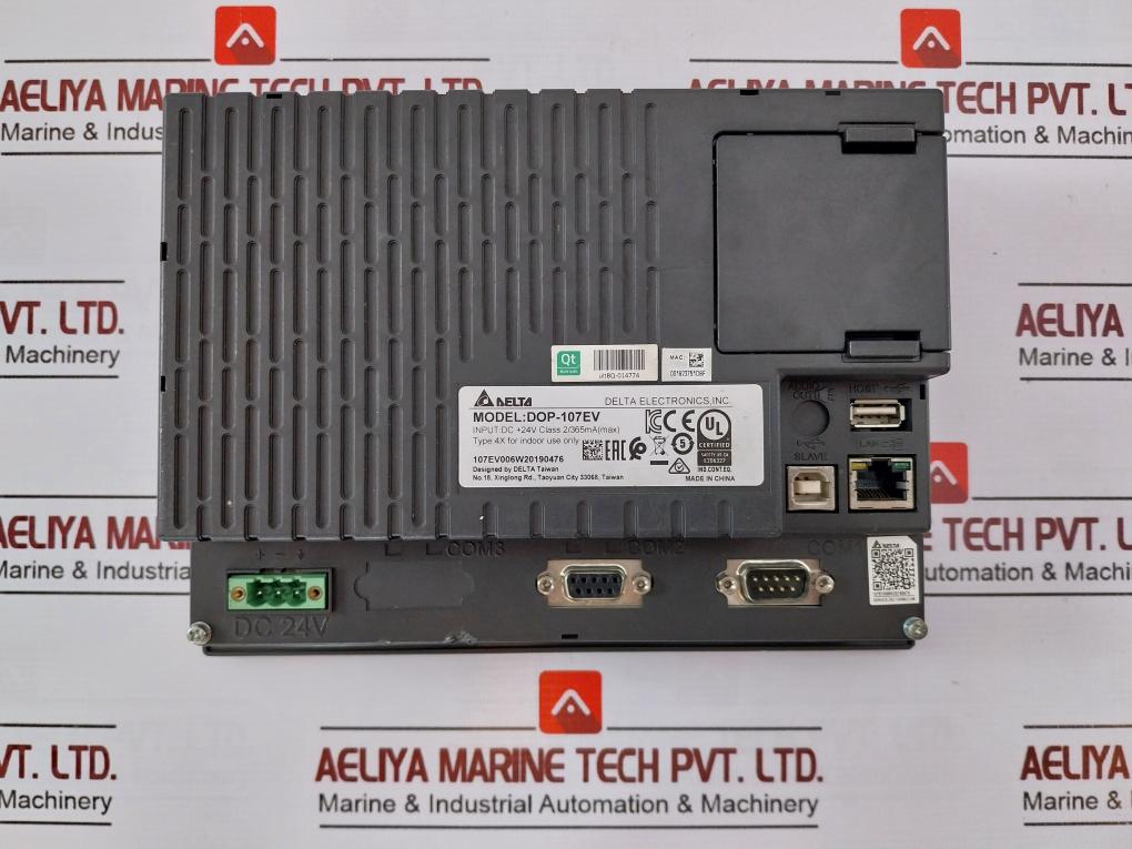 Delta Dop-107Ev Touch Panel Human Machine Interface, Dc 24V Class 2