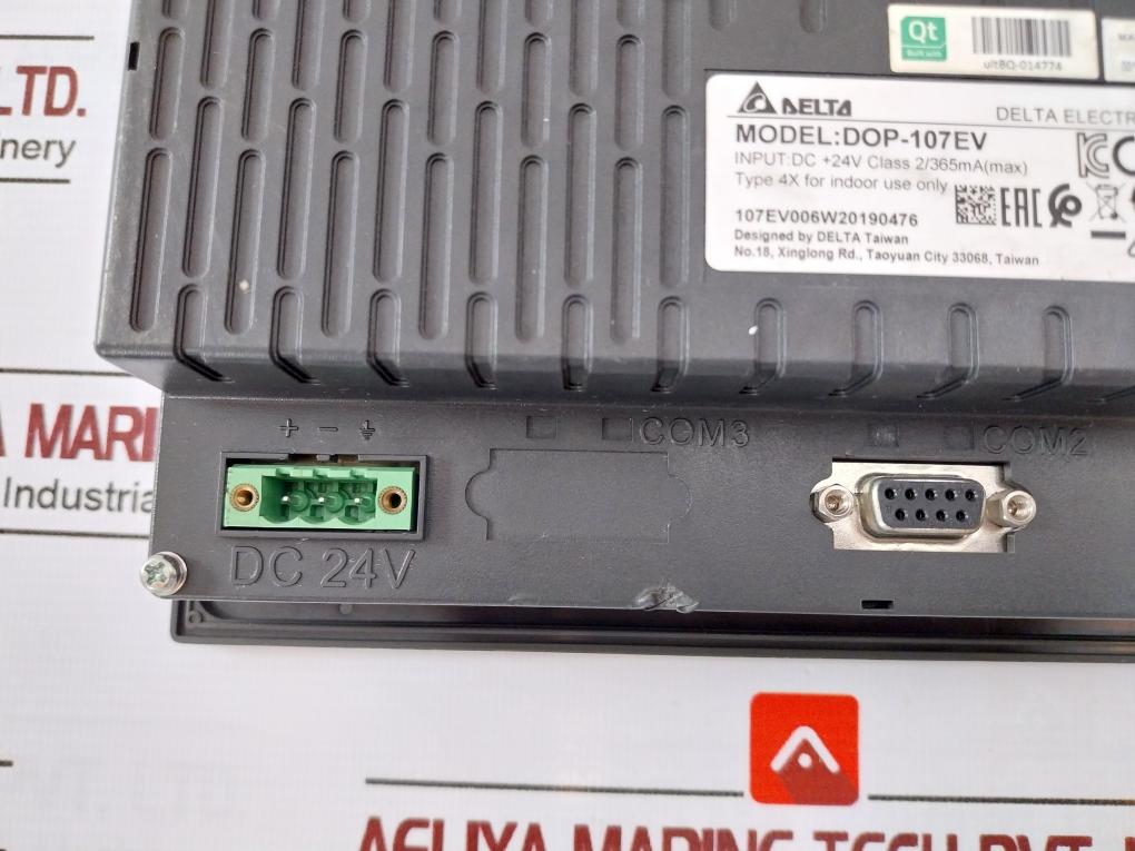 Delta Dop-107Ev Touch Panel Human Machine Interface, Dc 24V Class 2