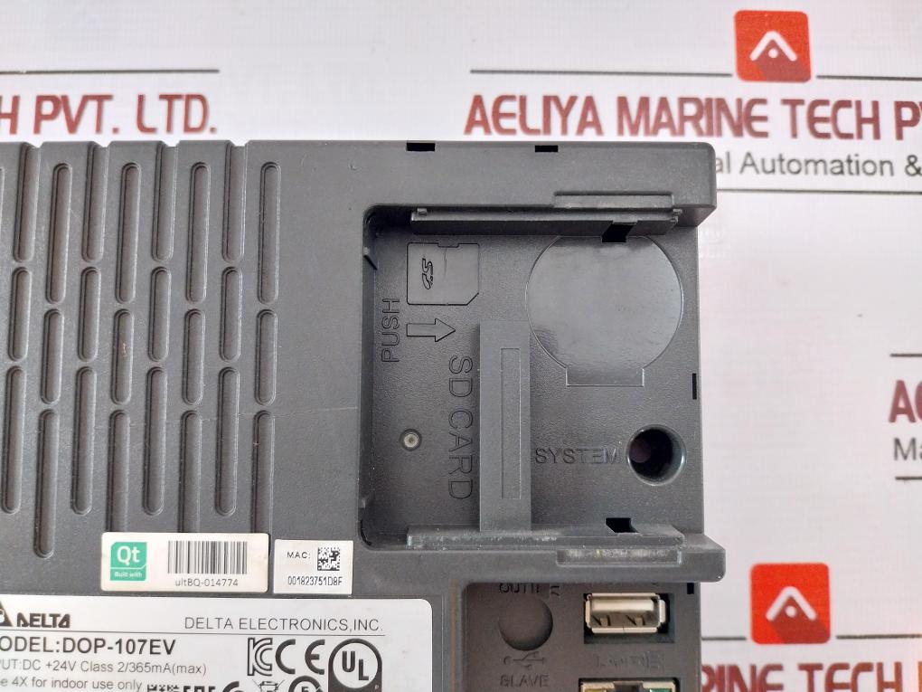 Delta Dop-107Ev Touch Panel Human Machine Interface, Dc 24V Class 2