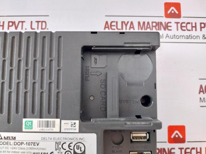 Delta Dop-107Ev Touch Panel Human Machine Interface, Dc 24V Class 2