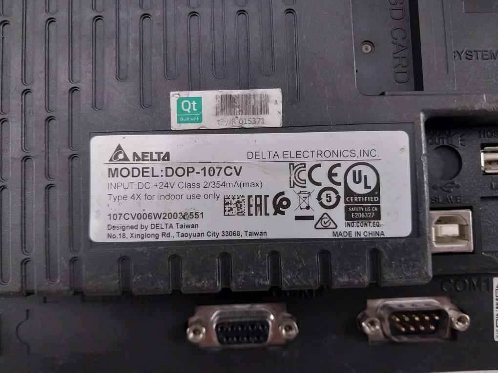 Delta Dop-107cv Human Machine Interface  Panel 24 Vdc 354 Ma (not Working)