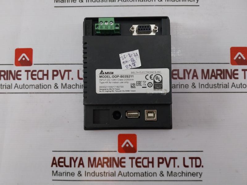 Delta Dop-b03S211 Hmi Touch Screen Display 24V Class 2 200Ma