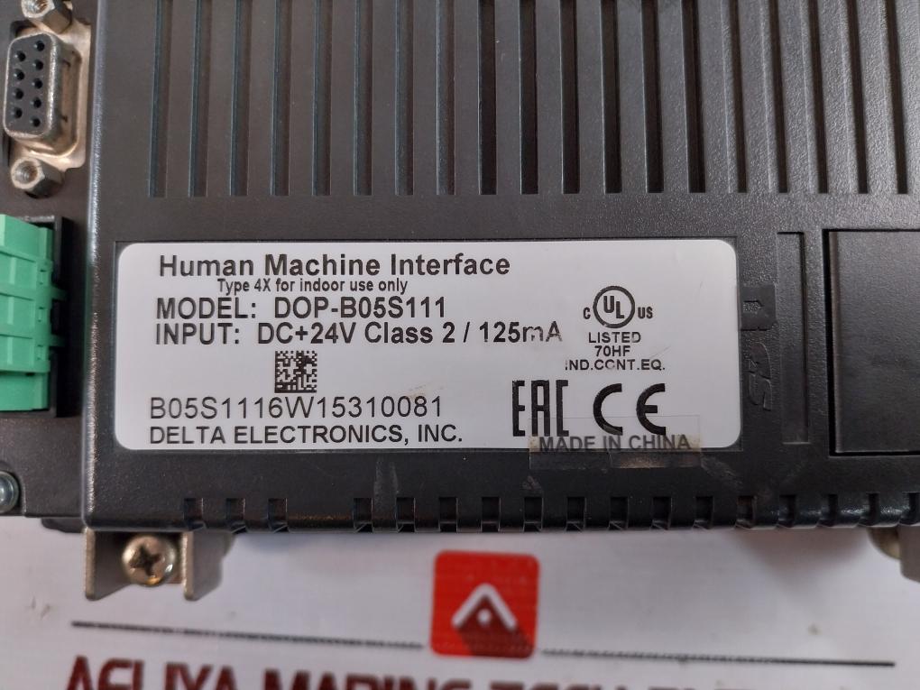 Delta Dop-b05S111 Human Machine Interface 24V Dc 125Ma