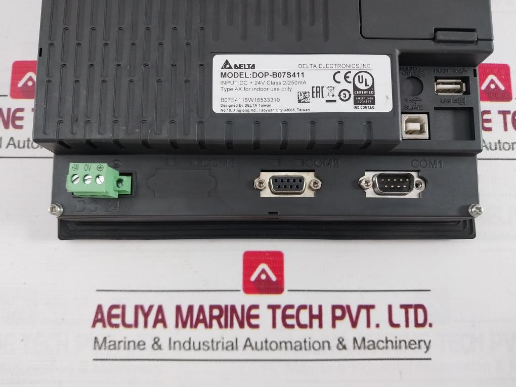Delta Dop-b07S411 Touch Panel Hmi E206327 Dc +24V 2/250Ma