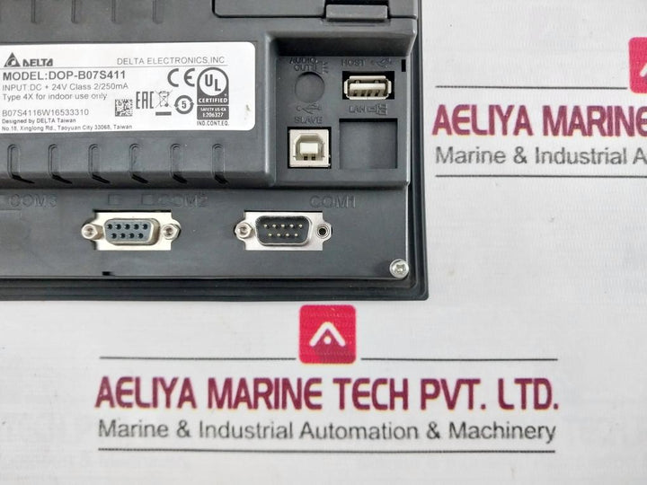 Delta Dop-b07S411 Touch Panel Hmi E206327 Dc +24V 2/250Ma