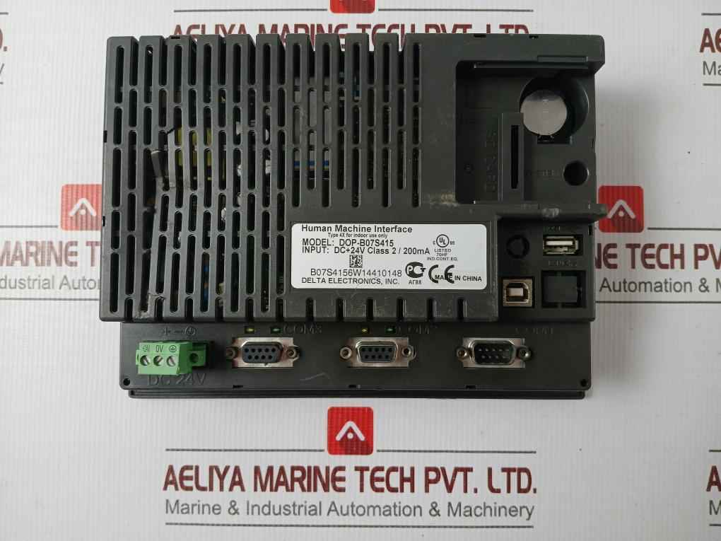 Delta Dop-b07S415 Hmi Operator Panel Dc+24V Class 2/ 200Ma
