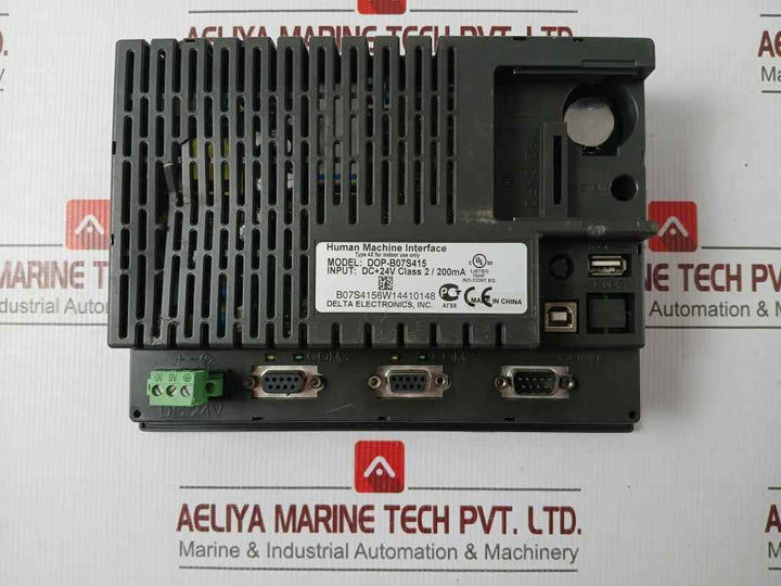 Delta Dop-b07S415 Hmi Operator Panel Dc+24V Class 2/ 200Ma