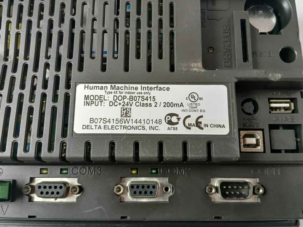 Delta Dop-b07S415 Hmi Operator Panel Dc+24V Class 2/ 200Ma