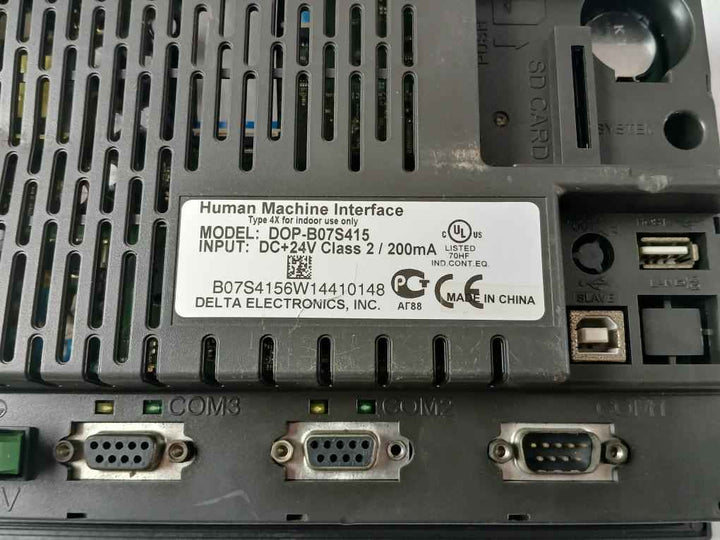Delta Dop-b07S415 Hmi Operator Panel Dc+24V Class 2/ 200Ma