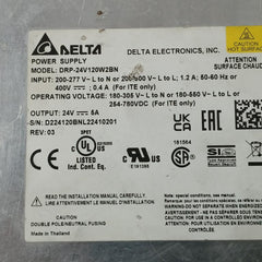 Delta Drp-24V120W2Bn Power Supply Rev 03 50-60 Hz 200-277V Output 24V 5A