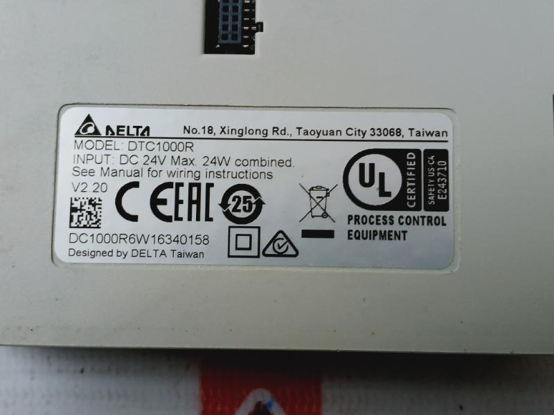 Delta Dtc1000R Controller E243710 Dc 24V Max.24W Dc1000R6W16340158