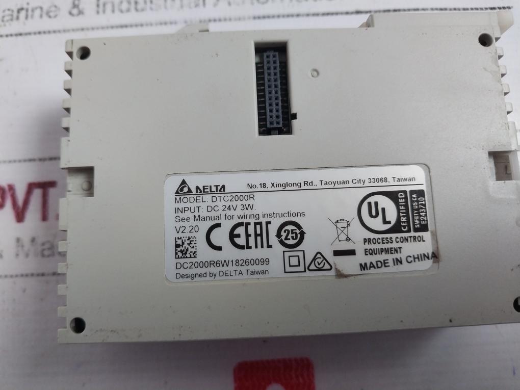 Delta Dtc2000R Temperature Process Controller Module Dc24V 3W E243710