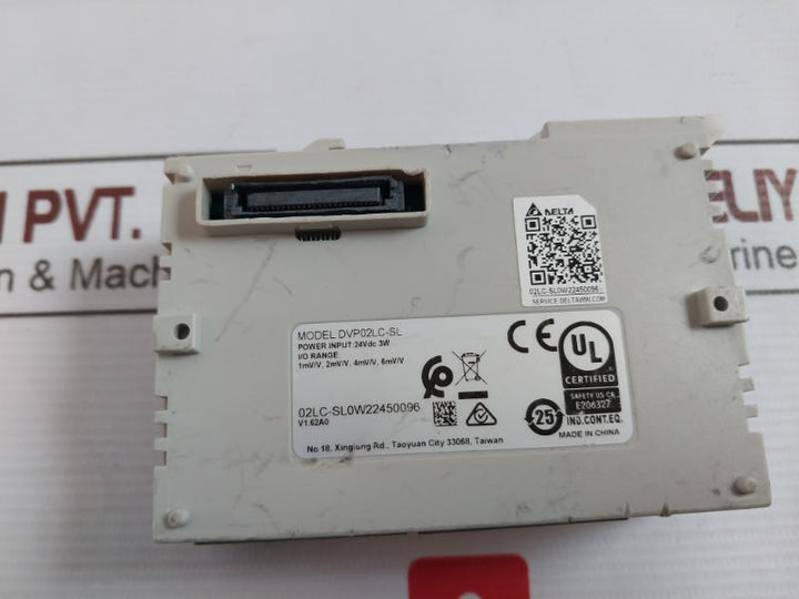 Delta Dvp02Lc-sl Plc Load Cell Module 24Vdc 3W 2 Analog Inputs